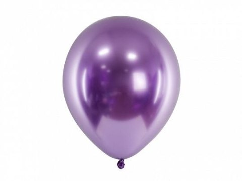 Balon gumowy Glossy 10 szt. fioletowy 300mm Partydeco (CHB1-014-10)