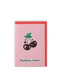 Kartka składana Karnet B6 Walentynki wisienki B6 Henry (5905701483754)