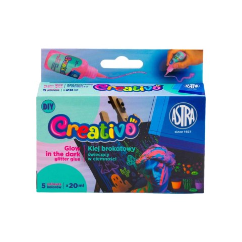 Klej w tubie brokatowy, świecący w ciemności 20ml Creativo (332025010)