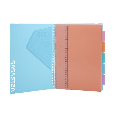 Kołozeszyt (kołonotatnik) pastel ombre A5 200k. 80g krata Astrapap (107023004)