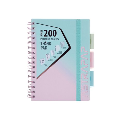 Kołozeszyt (kołonotatnik) pastel ombre A5 200k. 80g krata Astrapap (107023004)