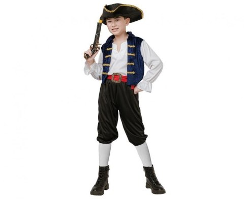 Kostium Pirat (kapelusz, bluzka, pasek, spodnie), rozm. 110/120 cm Godan (SL-PITS)