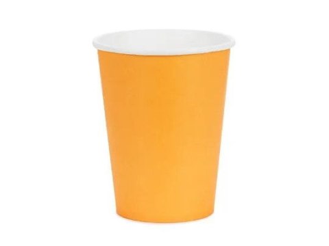 Kubek jednorazowy pomarańczowy papier 250ml Partydeco (KPP90-005J-EU1)