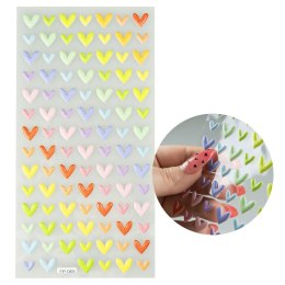 Naklejka (nalepka) serduszka 3d kolorowe Arpex (WA7276)