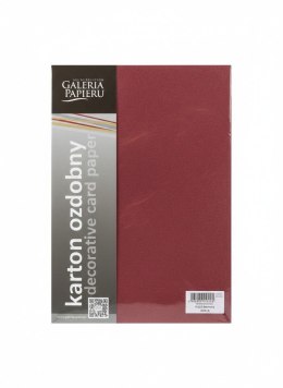 Papier ozdobny (wizytówkowy) flash A4 bordowy 200g Galeria Papieru (205416)