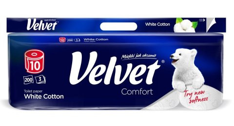 Papier toaletowy White Cotton kolor: biały 10 szt Velvet