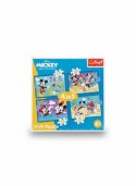Puzzle Disney Mickey Zabawne zdarzenia Myszki Miki 4w1 el. Trefl (34669)