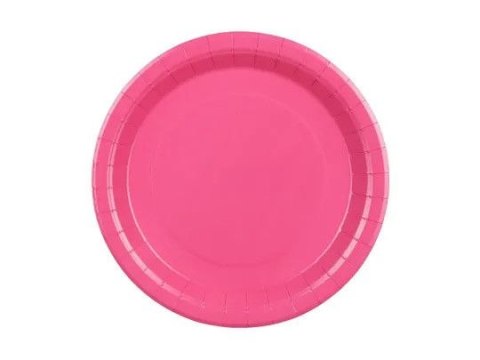 Talerz jednorazowy ciemny róż papier śr. 230mm 6 szt Partydeco (TPP102-006)