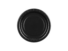 Talerz jednorazowy czarne papier śr. 180mm 6 szt Partydeco (TPP90-010)