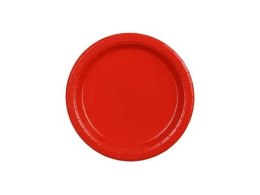 Talerz jednorazowy czerwony papier śr. 180mm 6 szt Partydeco (TPP90-007)