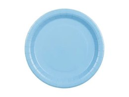 Talerz jednorazowy jasny niebieski papier śr. 230mm 6 szt Partydeco (TPP102-001J)