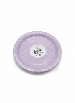 Talerz jednorazowy lawenda papier śr. 180mm 6 szt Partydeco (TPP90-002)