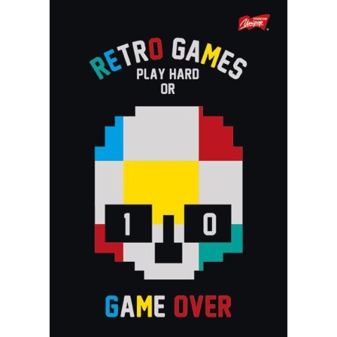 Zeszyt Gamer z lakierem miejscowym A5 60k. 70g krata Unipap