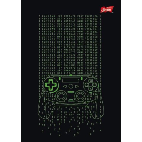 Zeszyt Gamer z lakierem miejscowym A5 60k. 70g krata Unipap