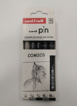 Cienkopis kreślarski COMICS 5 szt ASP19 wkład mix mixmm 1kol. Uni (206478)