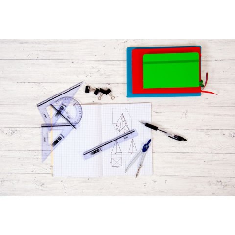 Cyrkiel z linijką 2 el. Memobe (MC008)