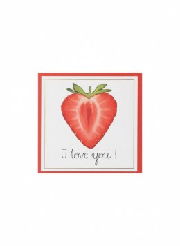Kartka składana Karnet KW WALtruskawkowe SERCE kw Henry (5907465666817)