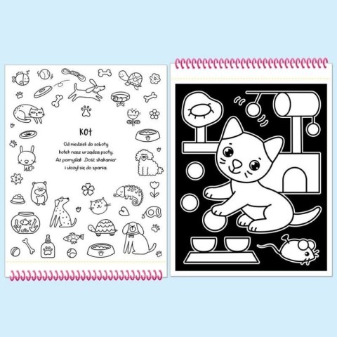 Książka dla dzieci Dotykaj i koloruj! W domu. Welurkowe kolorowanki Aksjomat