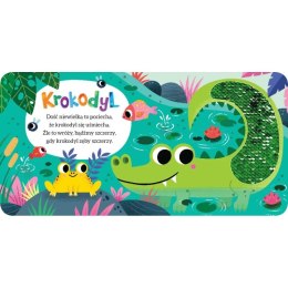 Książka dla dzieci Zwierzęta w dżungli. Książeczka z cekinami Aksjomat