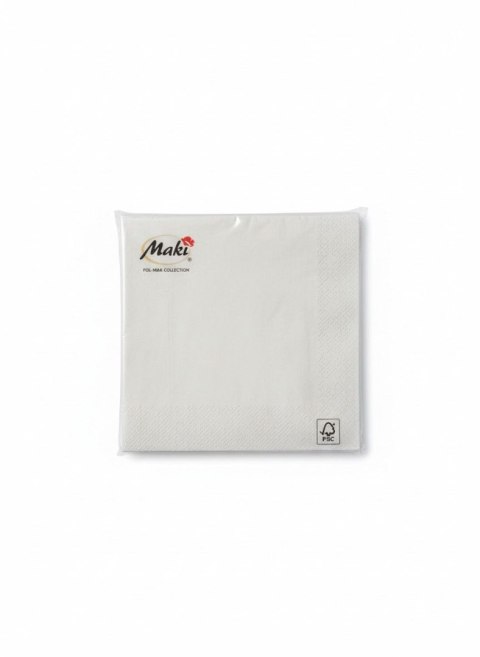 Serwetki Maki srebrny bibuła [mm:] 400x400 Pol-mak (DS_OG_005500)