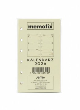 Wkład do organizera kalendarz a6 2026 Antra (TDW)