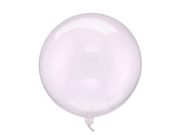 Balon gumowy Kula, 40cm, transparentny fiolet transparentny 400mm 16cal Partydeco (ORB16-1-014)