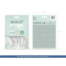 Balon gumowy Pastel Eco Balloons biały 260mm Partydeco (ECO26P-008-10)