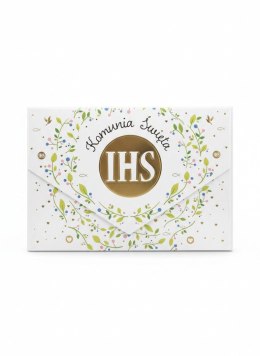 Kartka składana A5 KOMUNIA listki IHS A5 Henry (5905701485895)