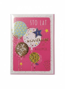 Kartka składana Karnet B6 BALONY NA ROŻKU B6 Henry (5908451982713)