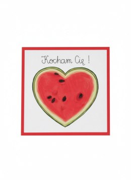 Kartka składana Karnet KW WAL ARBUZOWE SERCE kw Henry (5907465666800)