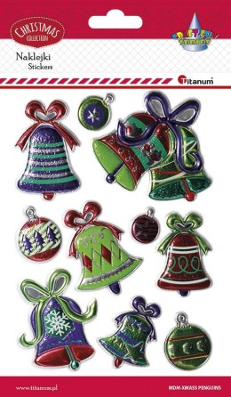 Naklejka (nalepka) Craft-Fun Series Boże Narodzenie dzwonki, bombki Titanum (MDM-XMASS BELLS)