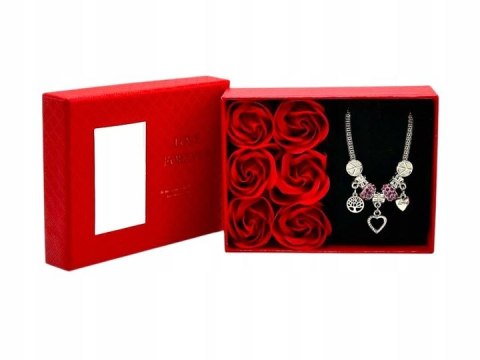 Ozdoba walentynkowa Flower Box Bransoletka z różami mydlanymi