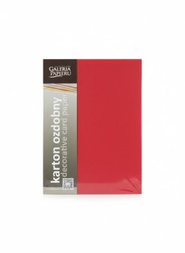 Papier ozdobny (wizytówkowy) Brillo A4 Czerwony 200g Galeria Papieru (205423)