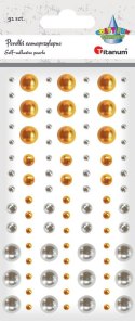 Perełki Craft-Fun Series perełki samoprzylepne mix Titanum