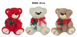 Pluszak miś z różami [mm:] 250 Sun-Day (174420)