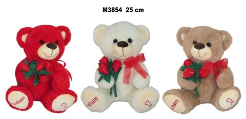 Pluszak miś z różami [mm:] 250 Sun-Day (174420)