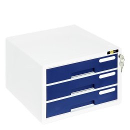 Pojemnik z szufladami YL-SP03 + zamek granatowy 3 szuflad [mm:] 210x353x300 Yellow One (120-1889)