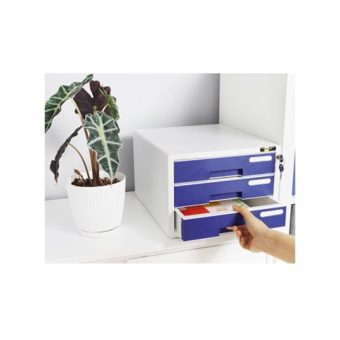 Pojemnik z szufladami YL-SP03 + zamek granatowy 3 szuflad [mm:] 210x353x300 Yellow One (120-1889)