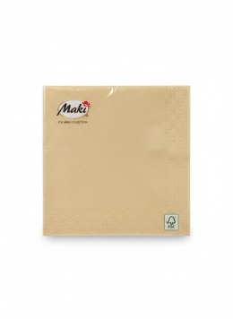 Serwetki airlaid złoty bibuła [mm:] 400x400 Pol-mak (DHOA000101_50)