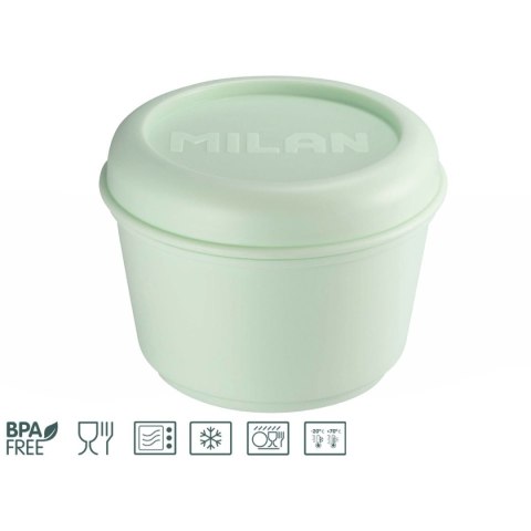 Śniadaniówka Pojemnik MILAN okrągły na lunch 0,25 l z zakręcaną pokrywką zielony Milan (085112GR)