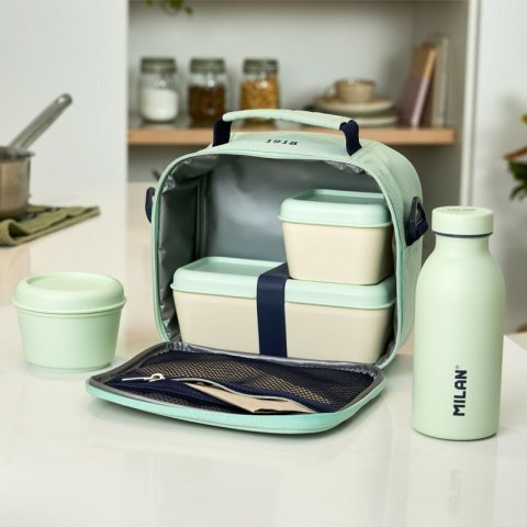 Śniadaniówka Pojemnik MILAN okrągły na lunch 0,25 l z zakręcaną pokrywką zielony Milan (085112GR)