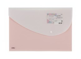 Teczka plastikowa na zatrzask MACARON 5905658800116 A4 różowy Deli (E5506_PINK)