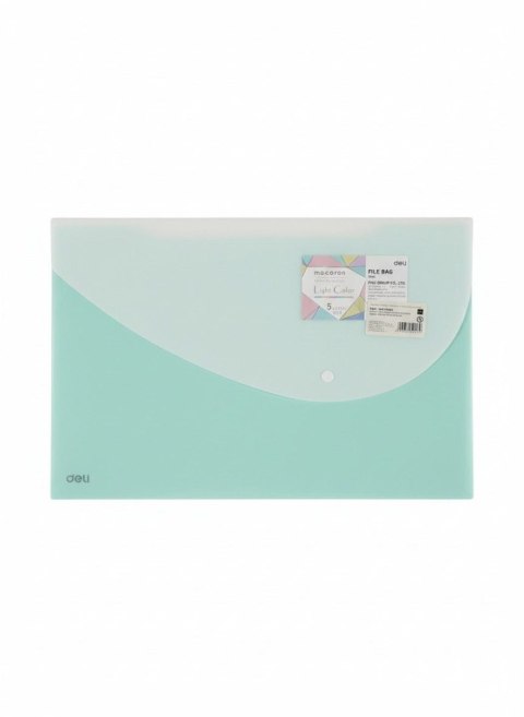 Teczka plastikowa na zatrzask MACARON 5905658800130 A4 zielony Deli (E5506_GREEN)