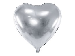 Balon foliowy serce srebrne 18cal Partydeco (FB9M-018)