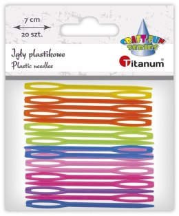 Igły (403040) k:5-4 Craft-Fun Series igły plastikowe 20szt/7cm plastik Titanum 20 sztuk