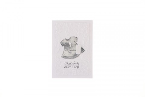 Kartka składana chrzest ręcznie zdobiona C6 Deco Styl