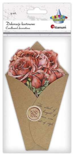 Ozdoba papierowa Craft-Fun Series Flower Letter róże Titanum (24XQ0501-12)