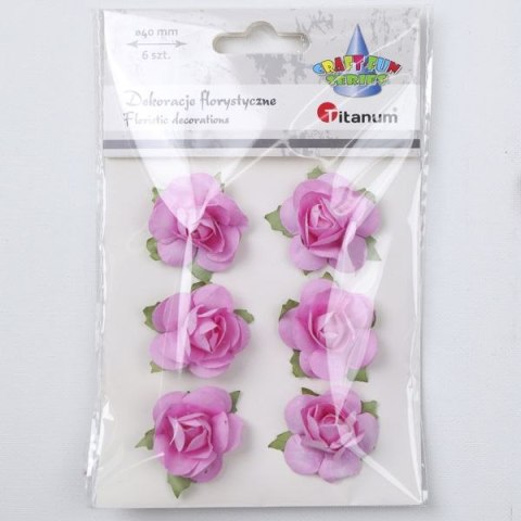 Ozdoba papierowa Craft-Fun Series róże na druciku Titanum (25YX0902-12)