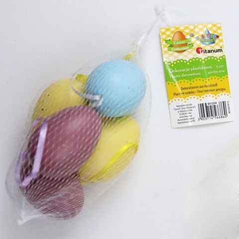 Ozdoba świąteczna Craft-Fun Series Jajka plastikowe zawieszki Titanum (BH25A6139 (1))