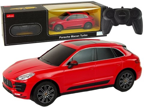 Samochód R/C Porsche Macan Turbo 1:24 Rastar Czerwony Lean (15268)